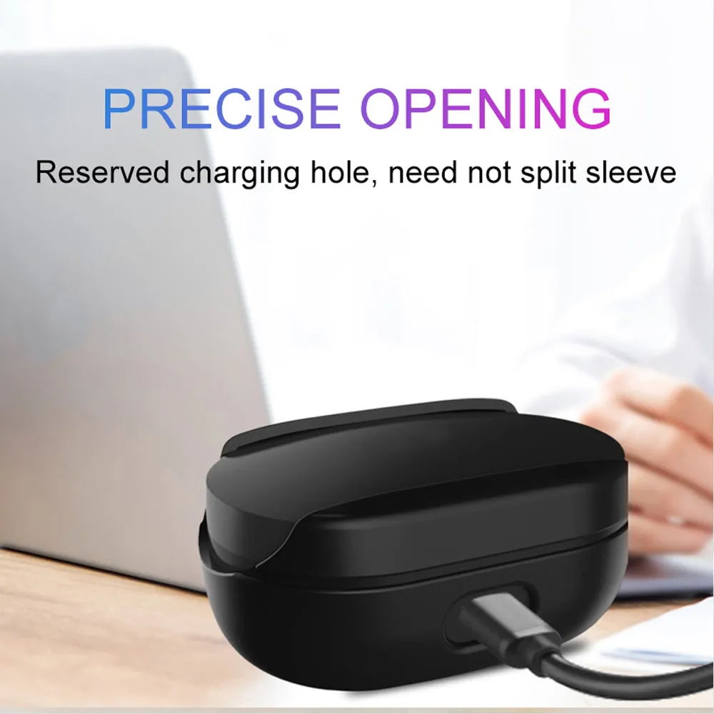 Silicone Case for Xiaomi Airdots Youth TWS Bluetooth Earbuds Shockproof Sleeve Cover Storage and Protective Shell black