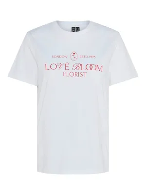 Skylar tee bright white love bloom