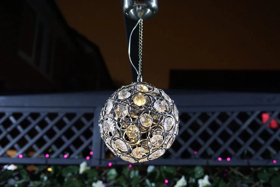 Solar Crystal Ball Light - Warm White LED