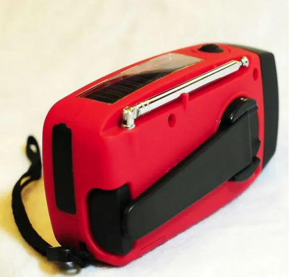Solar Hand Crank USB Emergency Radio & Flashlight