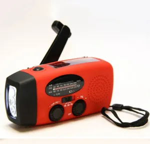 Solar Hand Crank USB Emergency Radio & Flashlight