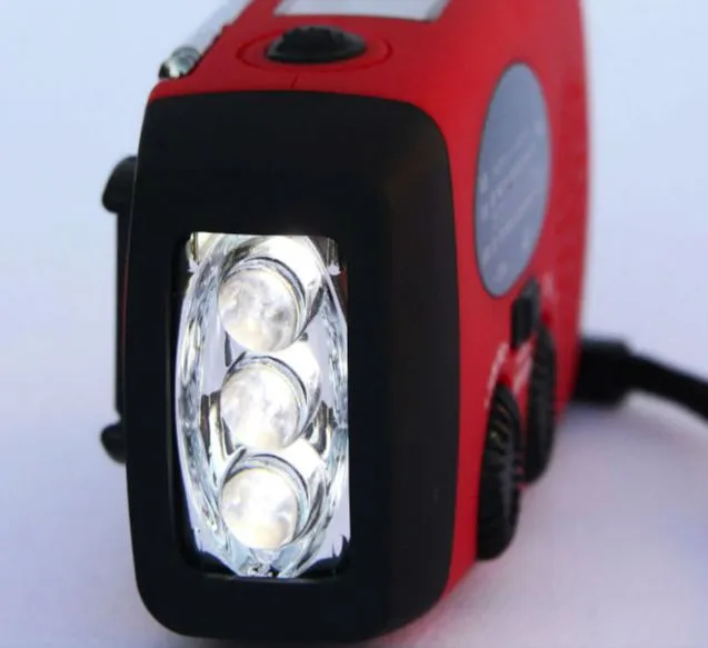Solar Hand Crank USB Emergency Radio & Flashlight