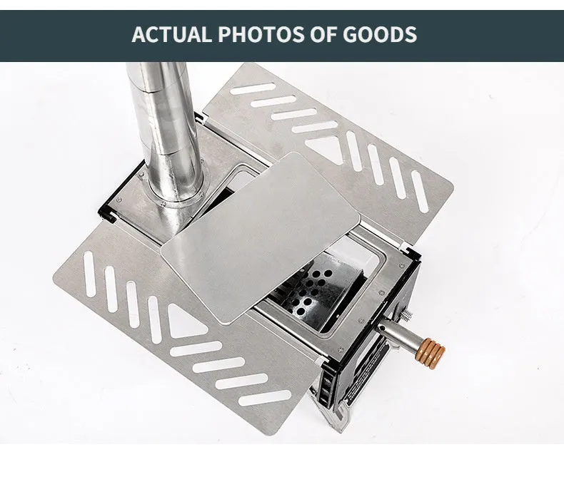 Stainless Steel Wood Stove For Camping Tent Heater Outdoor Mountaineering Survival