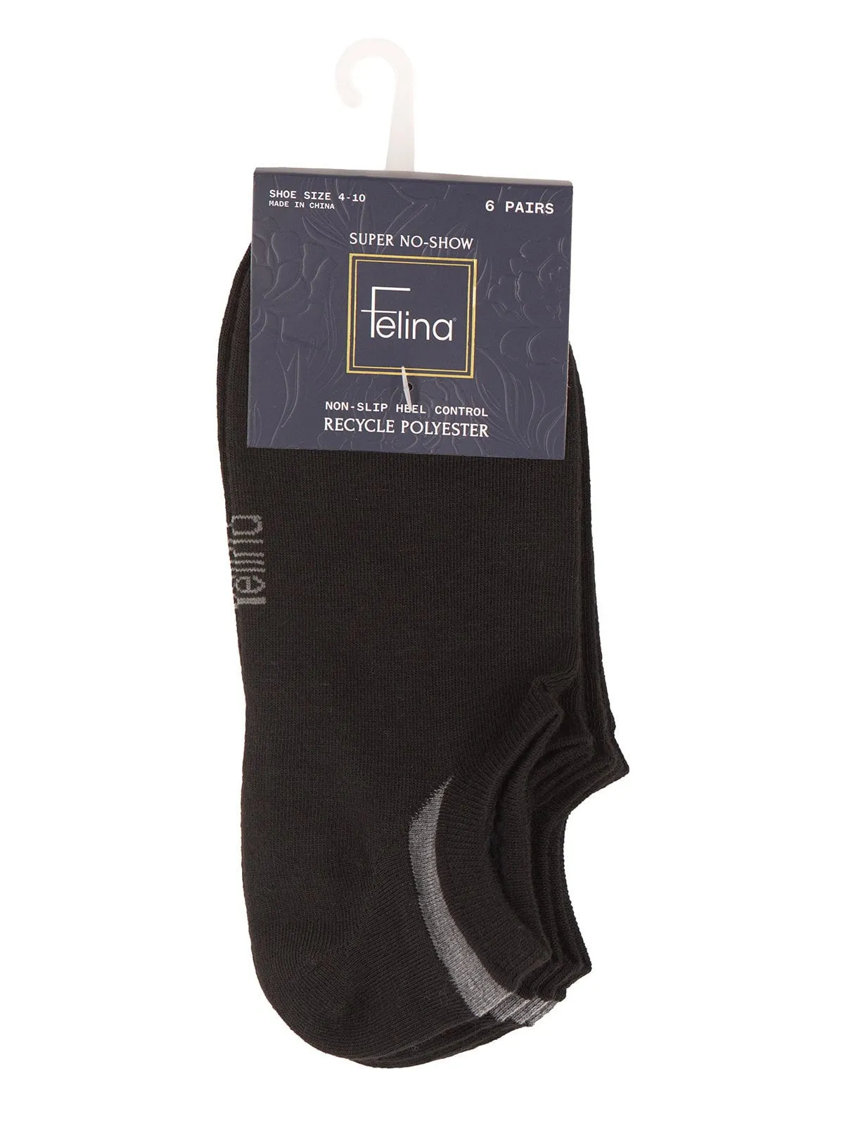 Super No-Show Socks W/ Heel Control 6-Pack