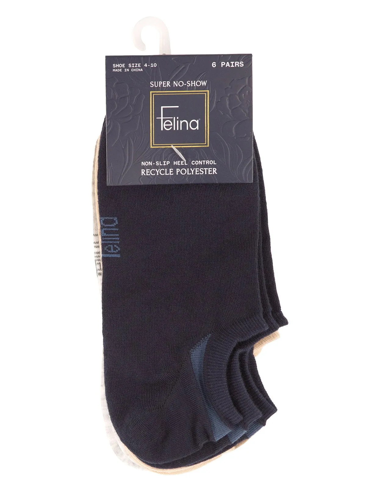 Super No-Show Socks W/ Heel Control 6-Pack