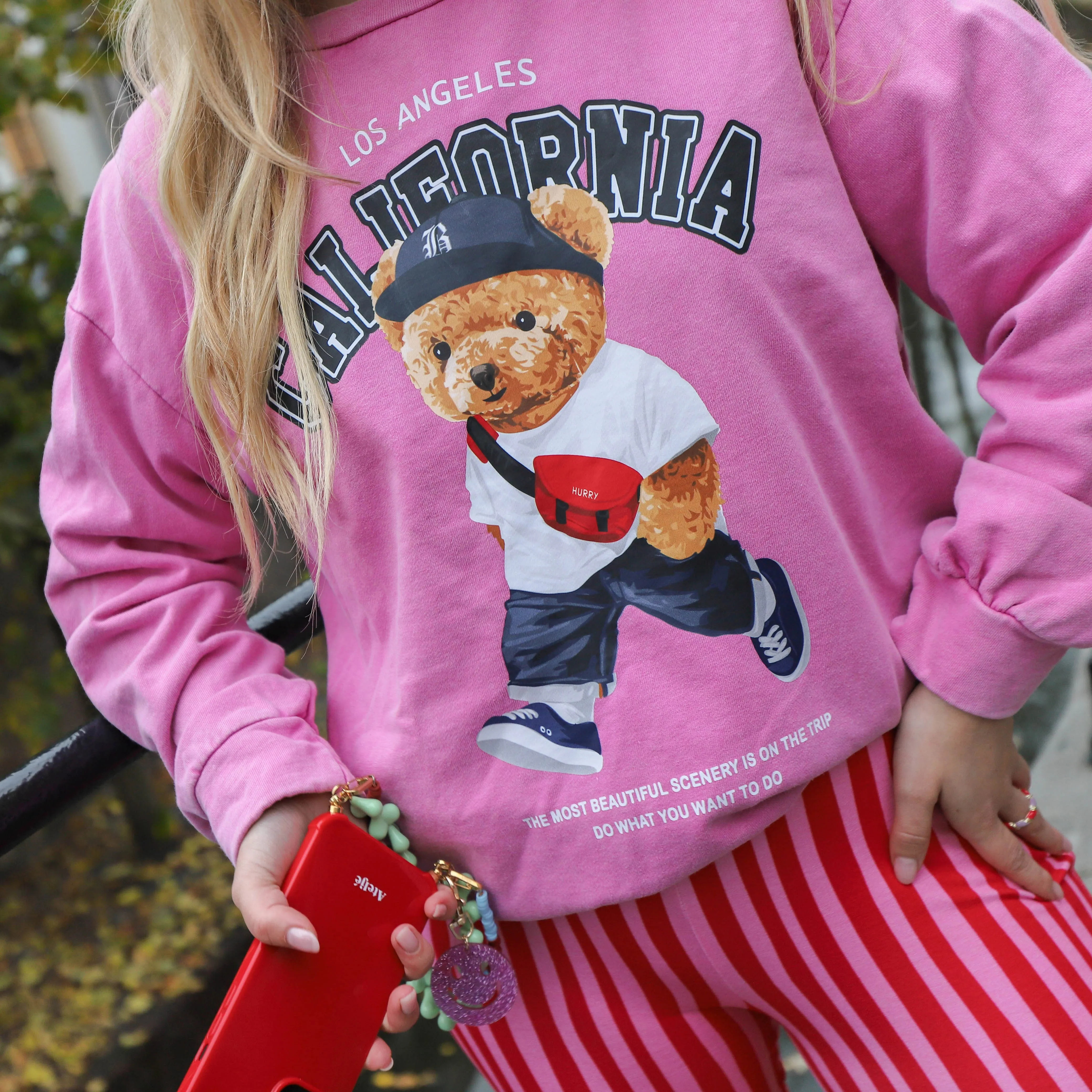 Teddy California sweater roze