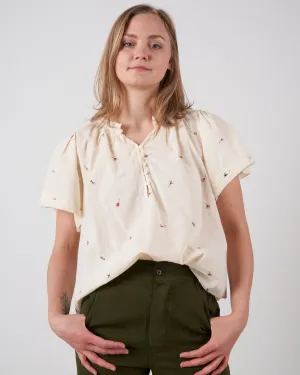 the flutter sleeve chime top - cream