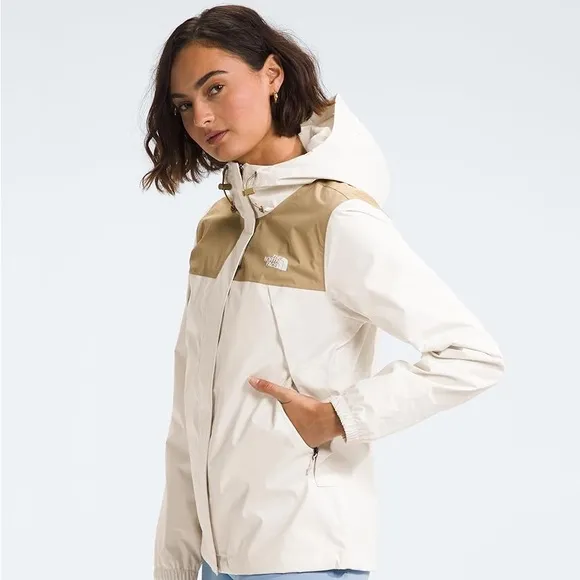 The North Face Antora Windbreaker Rain Jacket Women’s Large Weatherproof Beige