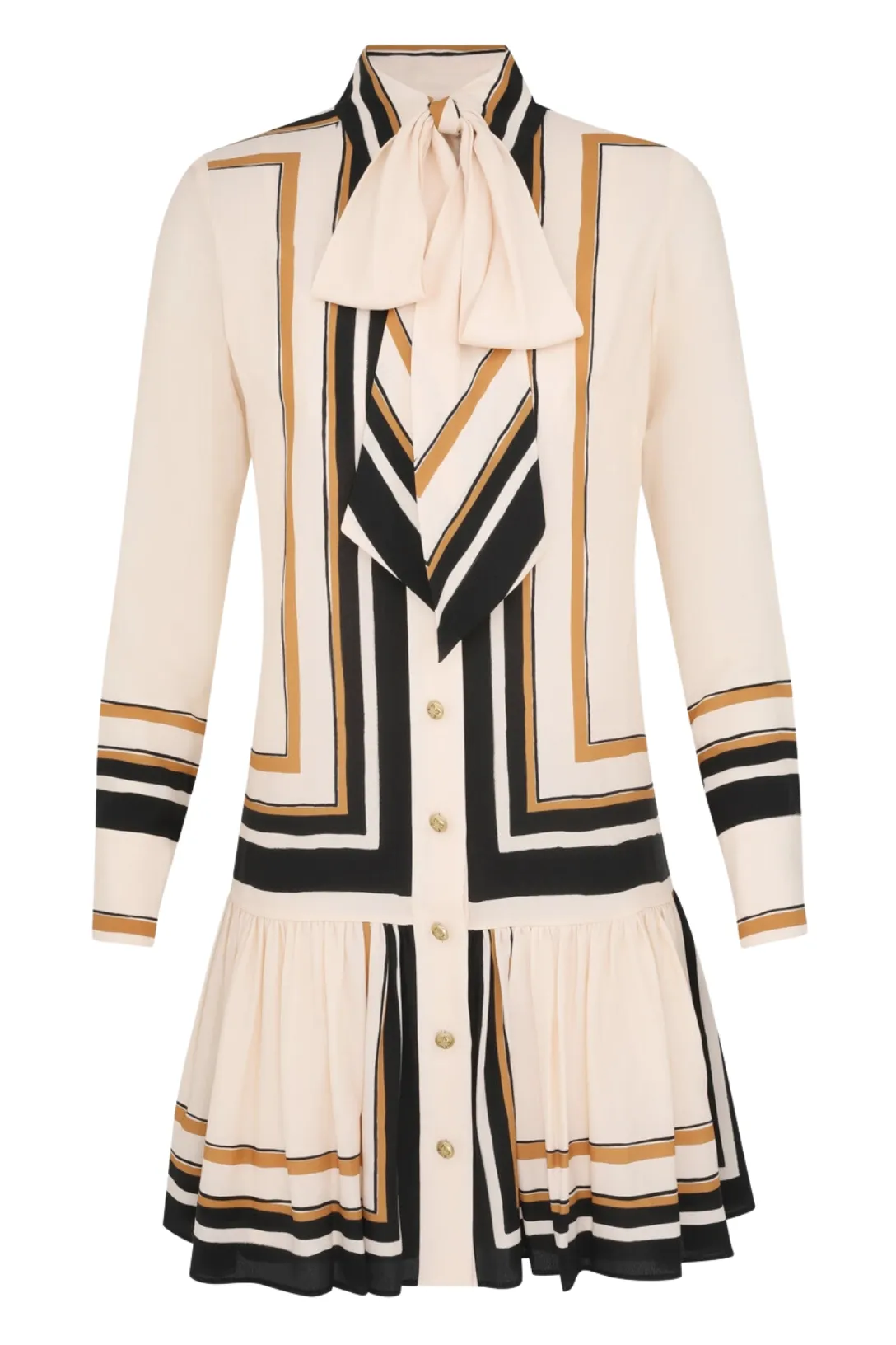 Tie Neck Mini Dress | Stripe