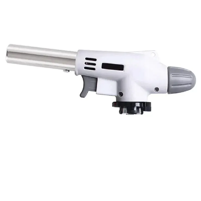Torch Burner Head, Cooking Auto-Ignition Butane Gas Welding Gas Burner Flame Gas Torch Flame Gun for BBQ Camping Cooking