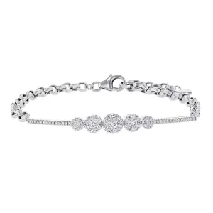 Unique Tennis Bracelet in Silver