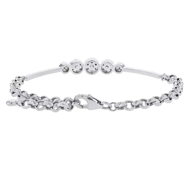 Unique Tennis Bracelet in Silver