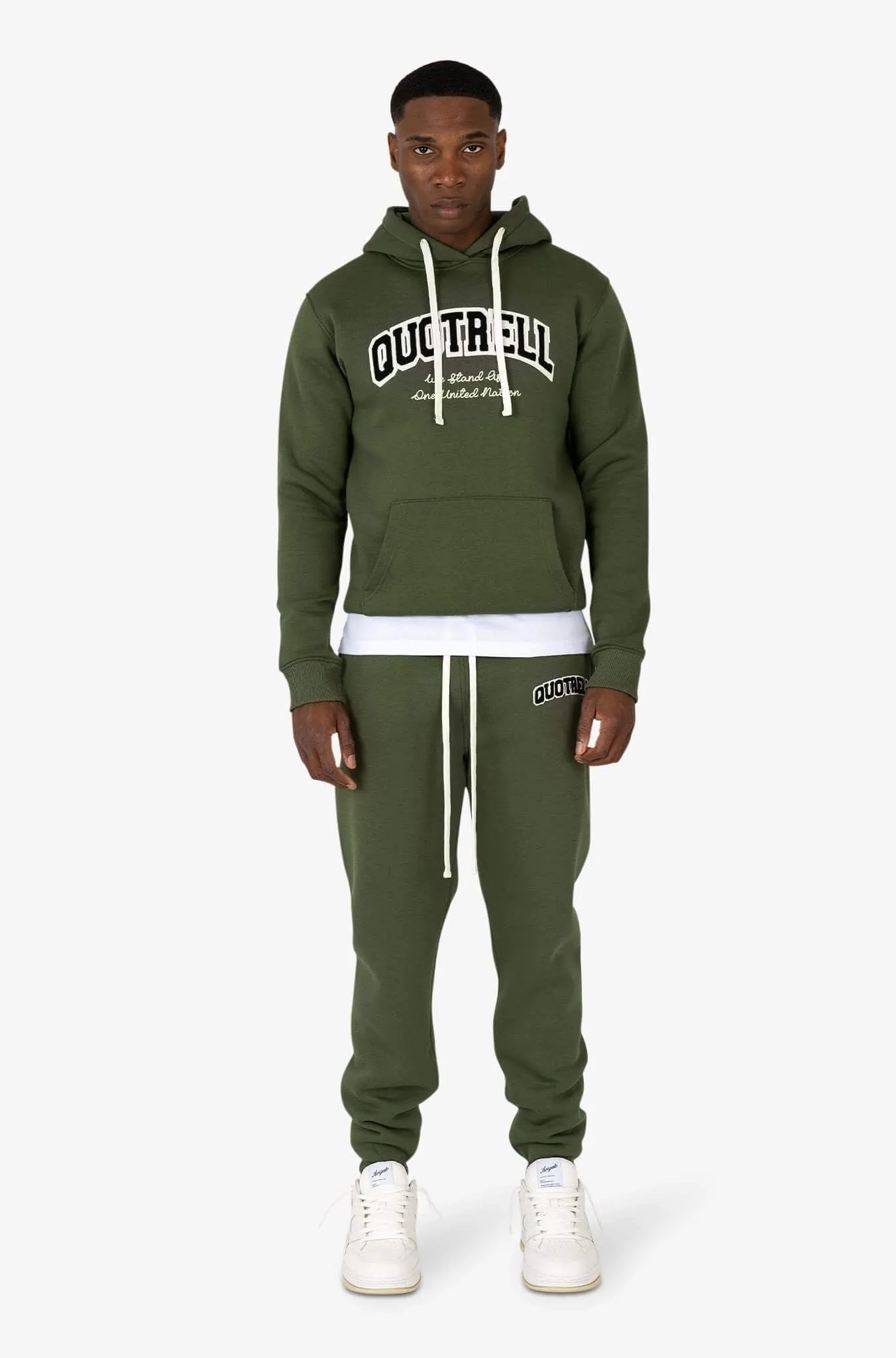UNIVERSITY PANTS | ARMY GREEN/WHITE