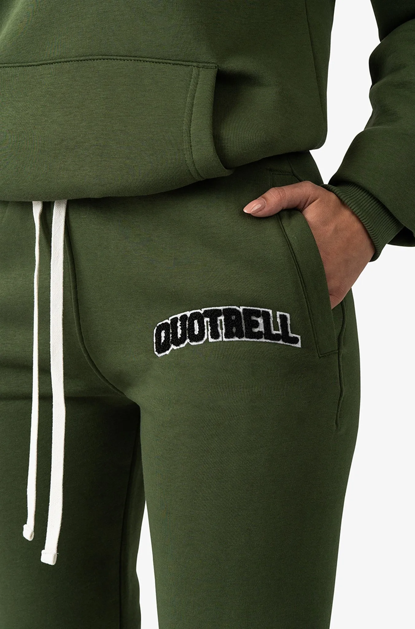 UNIVERSITY PANTS | ARMY GREEN/WHITE