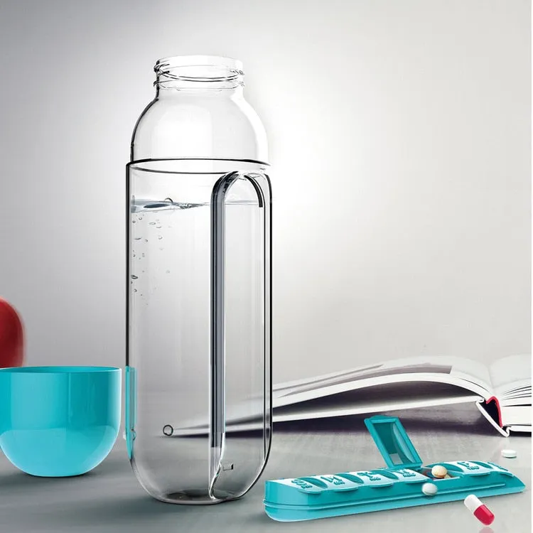 Water Bottle With Built-in Pill Organizer