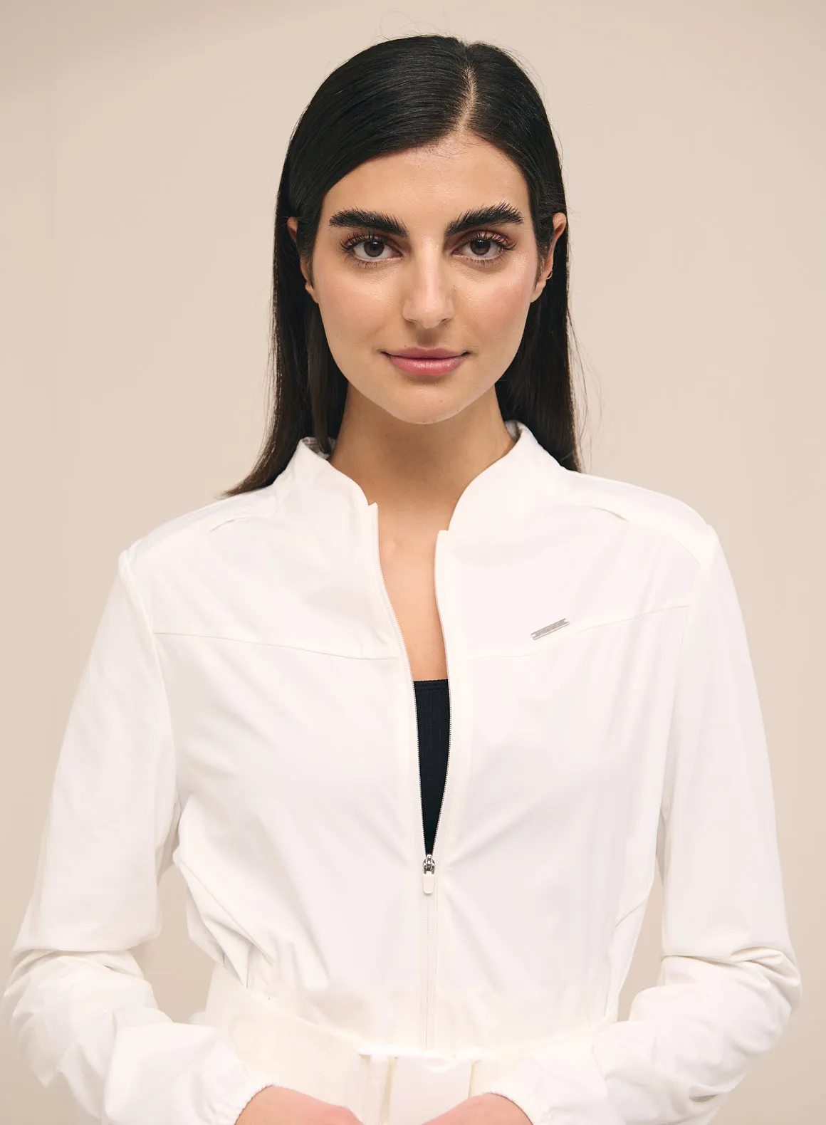 White Softshell 4-Way Stretch Jacket