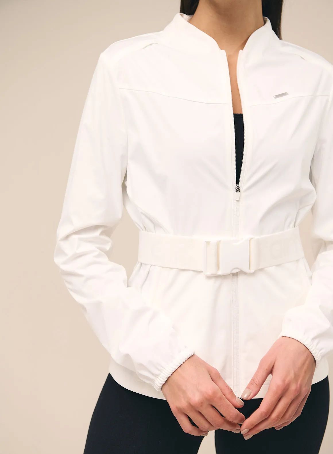 White Softshell 4-Way Stretch Jacket
