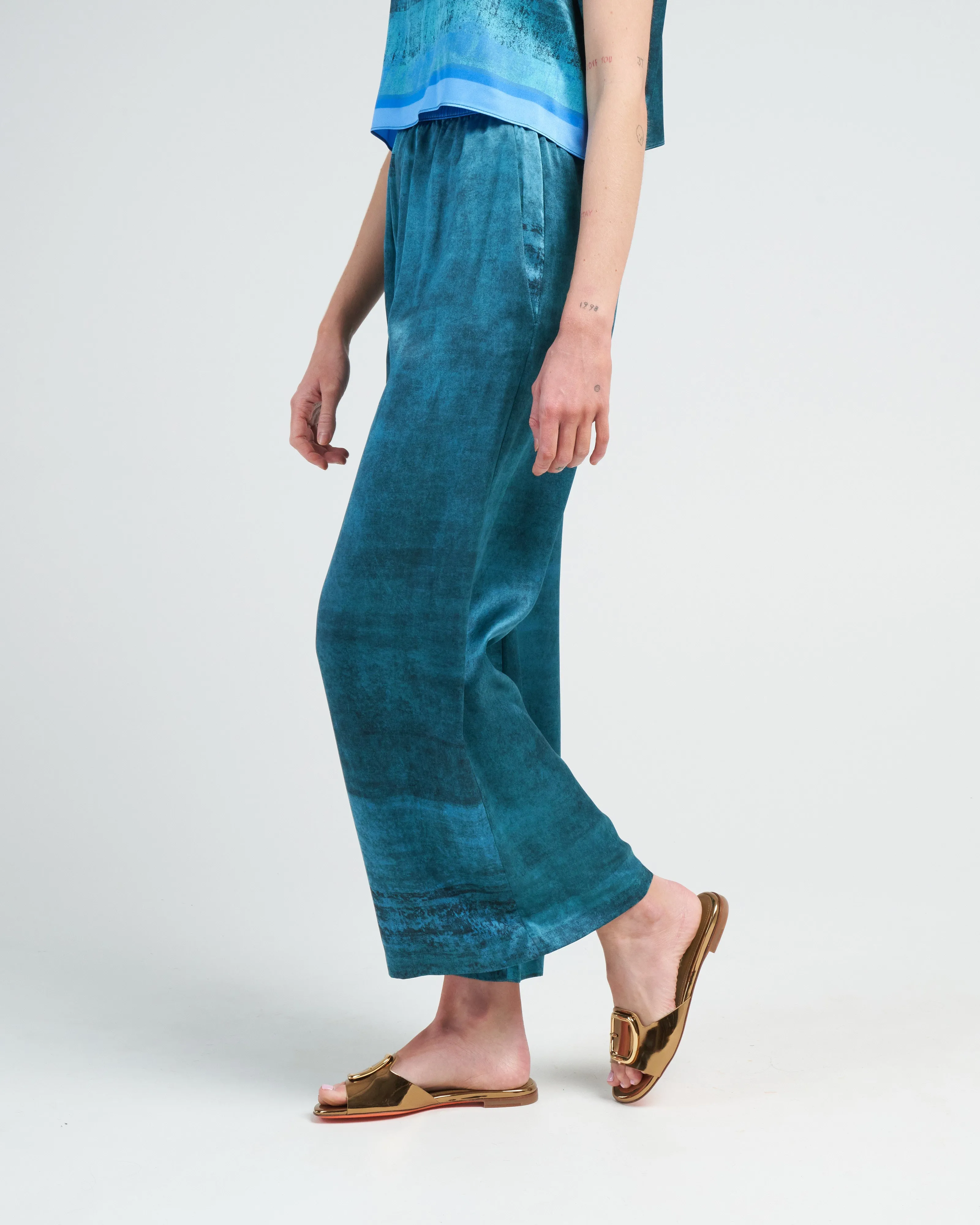 wide leg pant - glacier