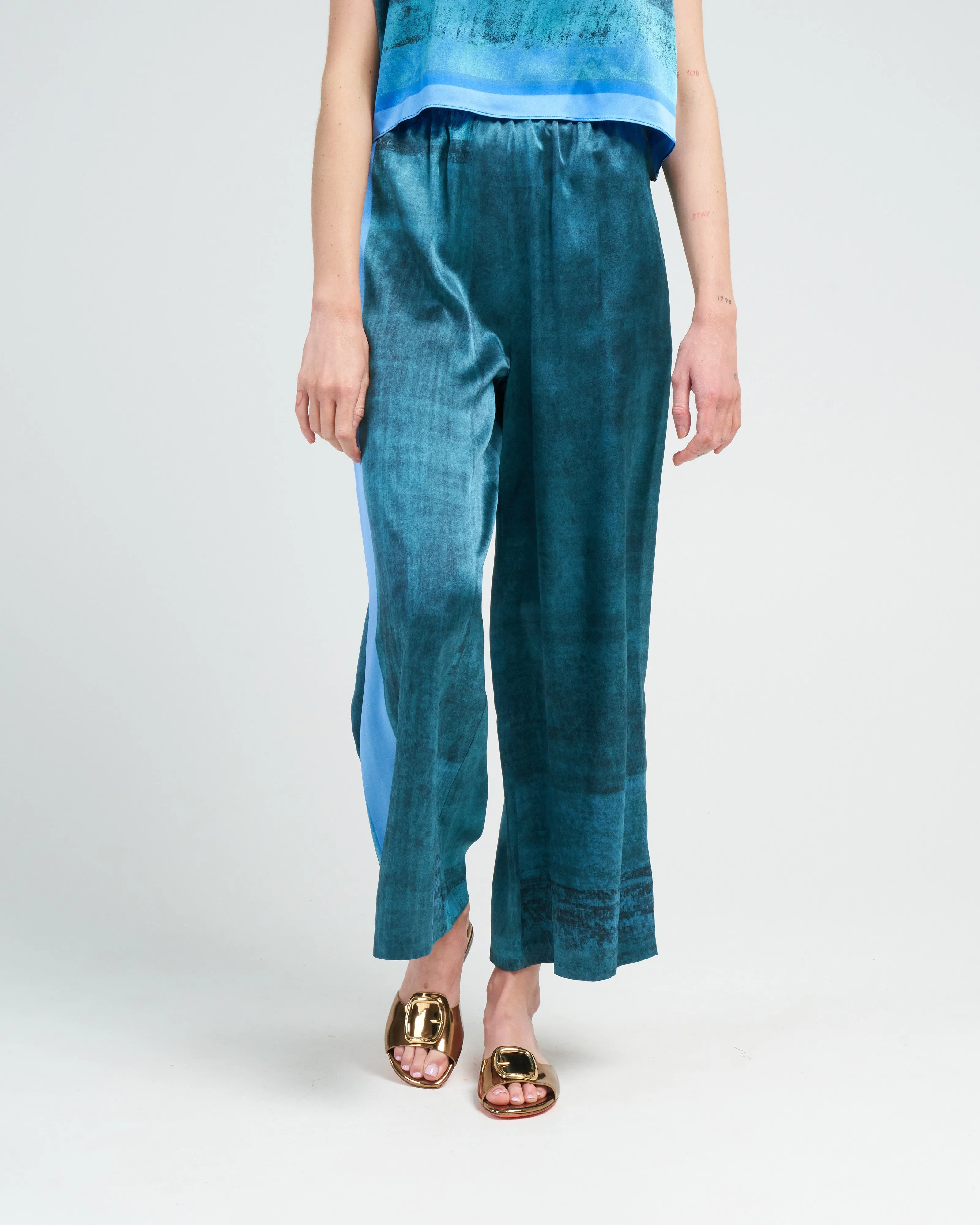 wide leg pant - glacier
