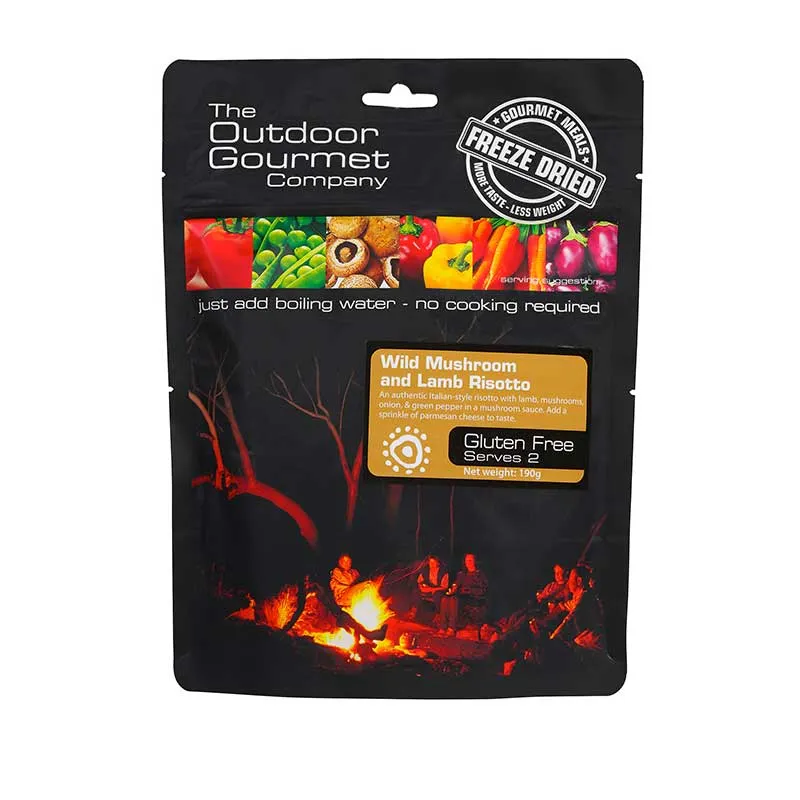 Wild Mushroom and Lamb Risotto 2 Serve - Gourmet Freeze Dried Meal