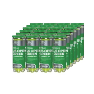 Wilson US Open Tournament 78' Green Felt Junior Tennis Balls - 24 Can Case