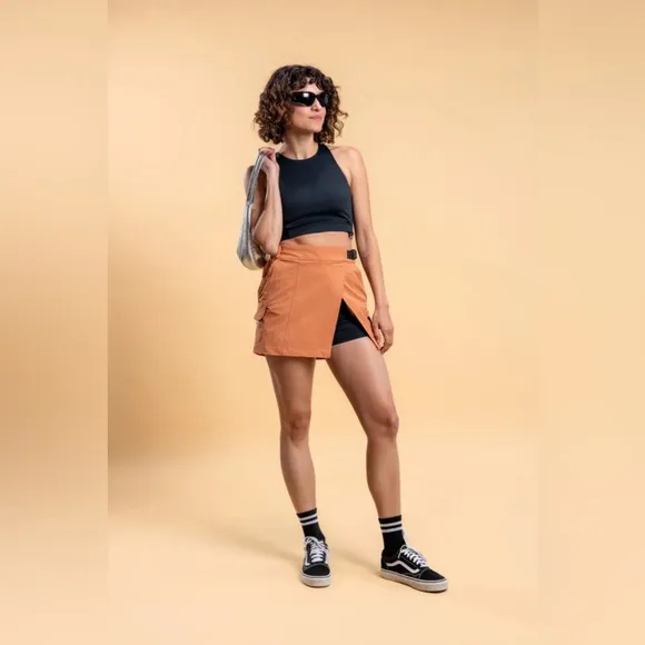 Wondery Outdoors | Ephedra Trail Skort Coral Ripstop Athletic Hiking Outdoor L