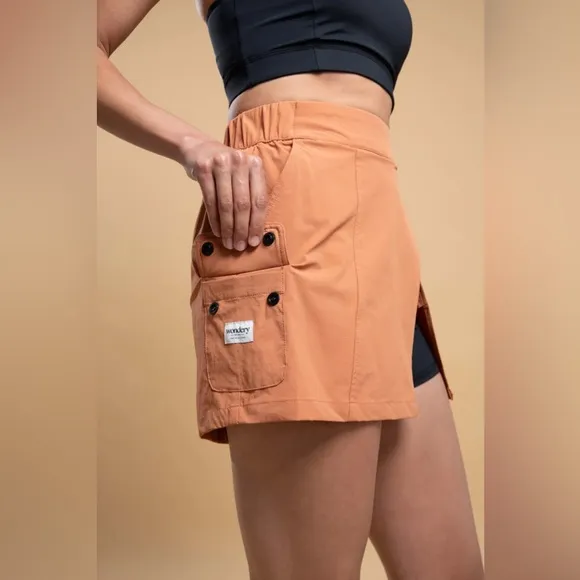 Wondery Outdoors | Ephedra Trail Skort Coral Ripstop Athletic Hiking Outdoor L