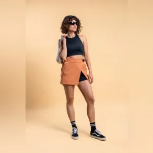 Wondery Outdoors | Ephedra Trail Skort Coral Ripstop Athletic Hiking Outdoor L
