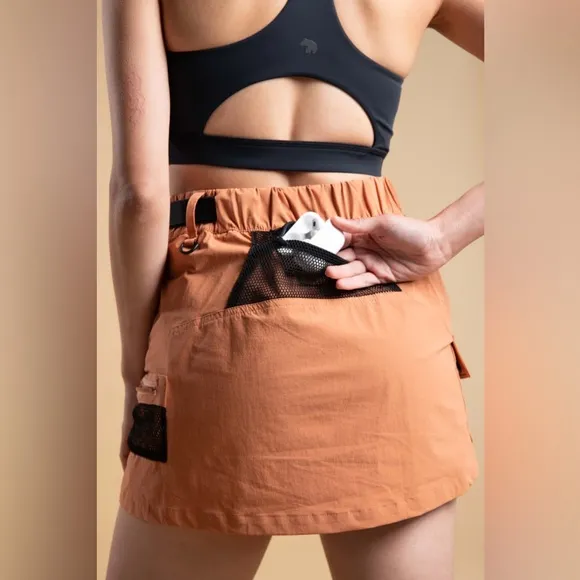 Wondery Outdoors | Ephedra Trail Skort Coral Ripstop Athletic Hiking Outdoor L