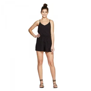 Xhilaration Women's V-Neck Strappy Knit Romper